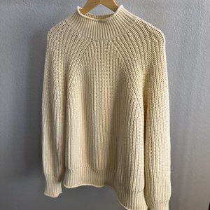 J.Crew Ivory Relaxed Rollneck Sweater